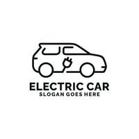 vector de diseño de logotipo de coche eléctrico