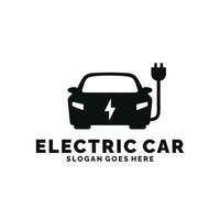 vector de diseño de logotipo de coche eléctrico