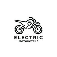 Electric motorcycle logo design vector