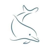 Dolphin logo icon design vector