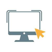 Computer PC icon logo design vector