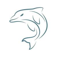 Dolphin logo icon design vector