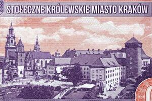 Wawel Royal Castle from money photo