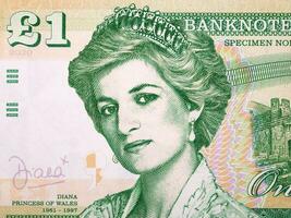 princesa Diana un retrato desde dinero foto
