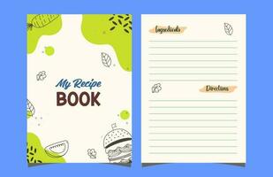 receta libro vector