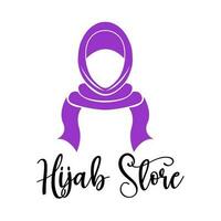 hijab Tienda logo vector para mujer