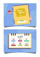 School planner book vector