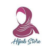 hijab Tienda logo vector para mujer