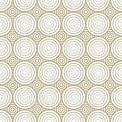 Modern vector seamless illustration. Linear gold pattern on a white background. Ornamental pattern for leaflets, printing, wallpaper, backgrounds