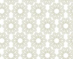 Modern vector seamless illustration. Linear gold pattern on a white background. Ornamental pattern for leaflets, printing, wallpaper, backgrounds