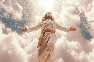 Ascension day of jesus christ or resurrection day of son of god. Good friday. Ascension day concept by photo