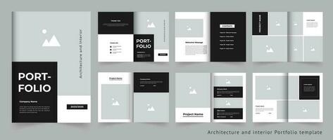 Architecture And interior Portfolio professional architecture portfolio template design vector