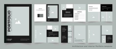 Architecture Portfolio template design and professional architect or interior portfolio vector