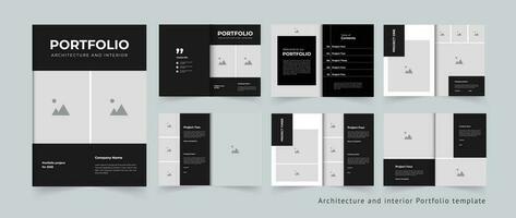 Architecture Portfolio layout design Professional Architectural and interior Portfolio template vector