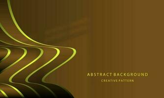 Abstract geometric gradient background, brown waveform with elegant gold lines, simple attractive for EPS 10 presentations vector