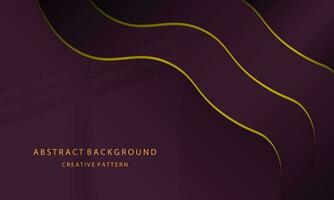 Abstract geometric gradient background wave shape purple color luxury with elegant gold lines simple attractive for EPS 10 presentations vector