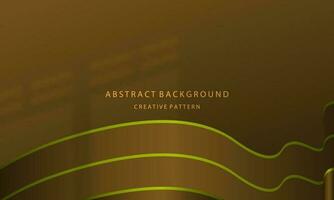 Abstract geometric gradient background, brown waveform with elegant gold lines, simple attractive for EPS 10 presentations vector