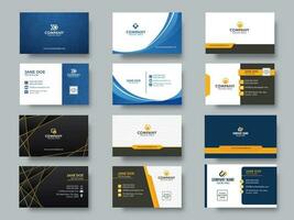 Modern Editable Business Or Visiting Card Set For Advertising, Company. vector