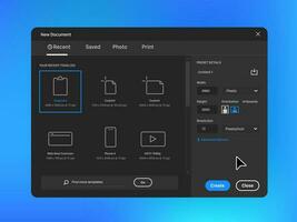 Creating a New Document in a Raster Graphics Editor. Selecting resolution formats. Getting started as a designer vector