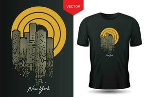 diseño de camiseta de la ciudad de nueva york vector