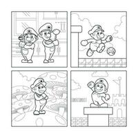 Plumber Adventure Coloring Pages vector