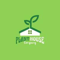 Green House Logo, Nature house logo design vector