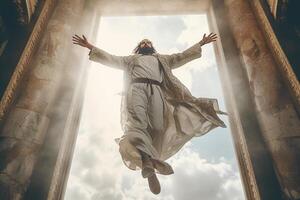 Ascension day of jesus christ or resurrection day of son of god. Good friday. Ascension day concept in church by photo