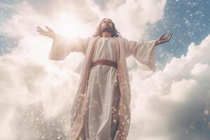 Ascension day of jesus christ or resurrection day of son of god. Good friday. Ascension day concept by photo