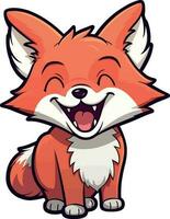 Cartoon Cute Fox vector