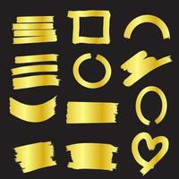 The Gold brush Bundle set vector image for Graphic Idea.