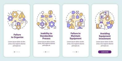 smed trampas a evitar inducción móvil aplicación pantalla. apoyarse negocio recorrido 4 4 pasos editable gráfico instrucciones con lineal conceptos. ui, ux, gui modelo vector