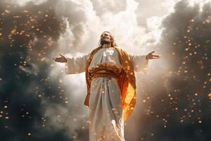 Ascension day of jesus christ or resurrection day of son of god. Good friday. Ascension day concept by photo