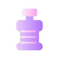 Fitness bottle flat gradient two-color ui icon. Healthy lifestyle. Gym hydration. Drinking water. Simple filled pictogram. GUI, UX design for mobile application. Vector isolated RGB illustration