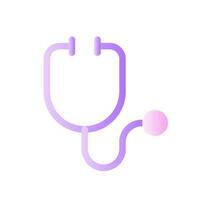 Stethoscope flat gradient two-color ui icon. Medical instrument. Doctor appointment. Health checkup. Simple filled pictogram. GUI, UX design for mobile application. Vector isolated RGB illustration