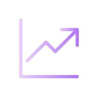 Growth flat gradient two-color ui icon. Business analytics. Progress forecast. Improvement. Simple filled pictogram. GUI, UX design for mobile application. Vector isolated RGB illustration