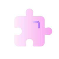 Puzzle piece flat gradient two-color ui icon. Riddle game. Idea and solution. Business planning. Simple filled pictogram. GUI, UX design for mobile application. Vector isolated RGB illustration