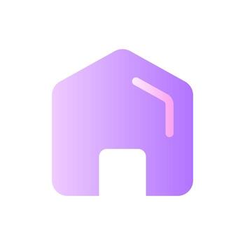 Home flat gradient two-color ui icon. Real estate. Cozy house. Property mortgage. Website homepage. Simple filled pictogram. GUI, UX design for mobile application. Vector isolated RGB illustration