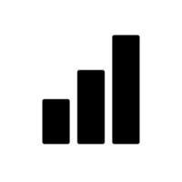 Bar chart black glyph ui icon. Data visualization tool. Business information. User interface design. Silhouette symbol on white space. Solid pictogram for web, mobile. Isolated vector illustration