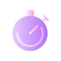 Stop watch flat gradient two-color ui icon. Countdown tool. Note time. Sport competition. Deadline. Simple filled pictogram. GUI, UX design for mobile application. Vector isolated RGB illustration