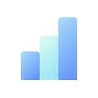 Bar chart pixel perfect flat gradient two-color ui icon. Data visualization tool. Business information. Simple filled pictogram. GUI, UX design for mobile application. Vector isolated RGB illustration