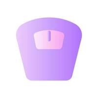 Bathroom scales flat gradient two-color ui icon. Weight management. Dieting. Measuring device. Simple filled pictogram. GUI, UX design for mobile application. Vector isolated RGB illustration