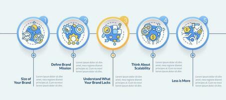 Selection business tools circle infographic template. Consideration. Data visualization with 5 steps. Editable timeline info chart. Workflow layout with line icons vector