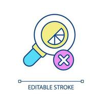 Lack of brand studying RGB color icon. Poor built promotion strategy. Business challenge. Isolated vector illustration. Simple filled line drawing. Editable stroke