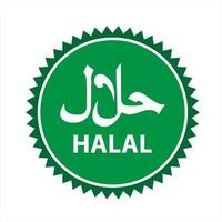 Vector halal logo. halal badge, round stamp and vector logo. halal sign design