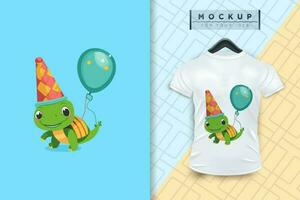 A turtle mascot cartoon character design, vector