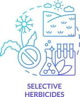 Selective herbicides blue gradient concept icon. Get rid of weed. Source of agricultural productivity abstract idea thin line illustration. Isolated outline drawing vector