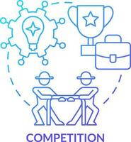 Competition blue gradient concept icon. Development motivation. Wider farming business environment abstract idea thin line illustration. Isolated outline drawing vector