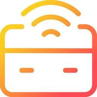 Wireless transfer money pixel perfect gradient linear ui icon. Transmit cash online. Online marketplace. Line color user interface symbol. Modern style pictogram. Vector isolated outline illustration