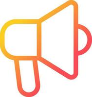 Handheld megaphone pixel perfect gradient linear ui icon. Announce about sales. Marketing campaign. Line color user interface symbol. Modern style pictogram. Vector isolated outline illustration
