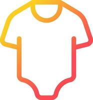 Baby bodysuit pixel perfect gradient linear ui icon. Sleepwear for kid. Infant clothes. Online store. Line color user interface symbol. Modern style pictogram. Vector isolated outline illustration